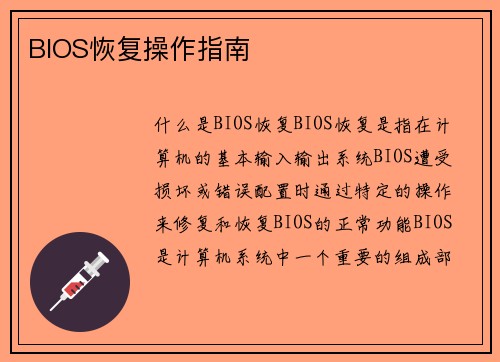BIOS恢复操作指南